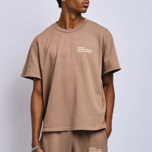 Urthwear Origins Cloudfleece Oversized Tee In Desert Clay XL